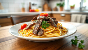 Pasta med biff – slik lager du den perfekte hverdagsmiddagen